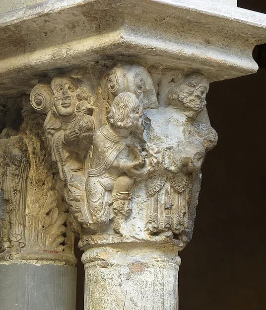 Capital with the Presentation of Christ in the Temple (from Saint-Guilhem Cloister) by Anonymous depicting John 1