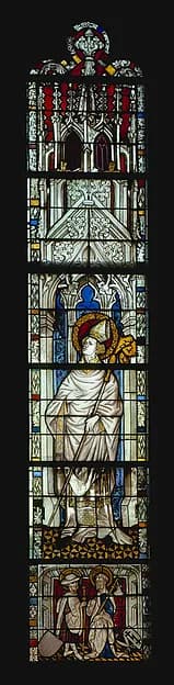 Saint Lambert, Bishop of Liège, with a Pilgrim Saint and Saint James below (from a series with The Virgin Mary and Five Standing Saints) by Anonymous depicting James 1