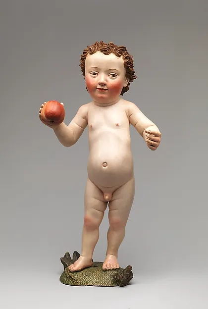 Christ Child with an Apple by Michel Erhart depicting Luke 2