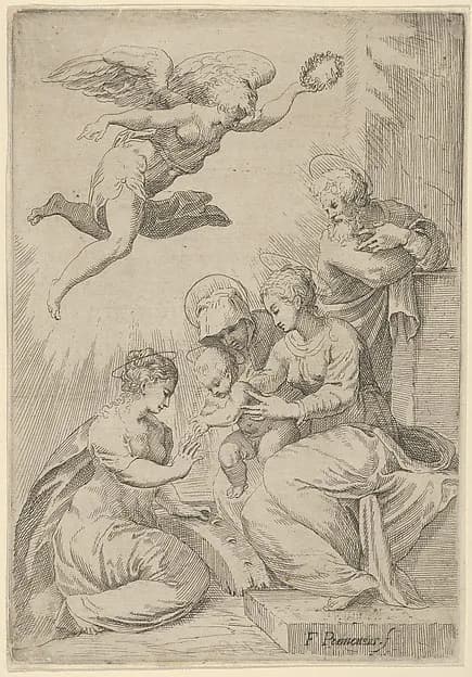 The Mystic Marriage of St. Catherine by Marco Angolo del Moro depicting Romans 8