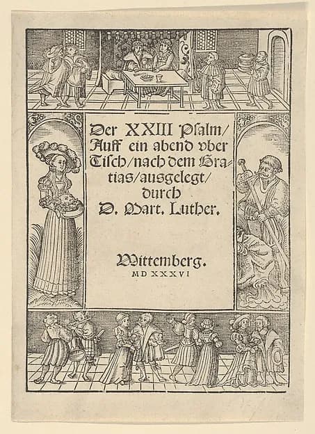Title-Border with the Story of Salome and St. John the Baptist by Lucas Cranach the Elder and Workshop depicting Matthew 3