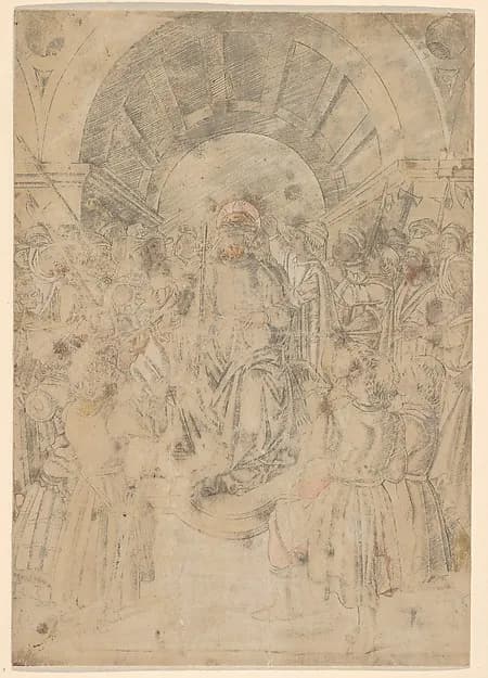 The Mocking of Christ, from "Life of the Virgin and Christ" by Francesco Rosselli depicting Matthew 27