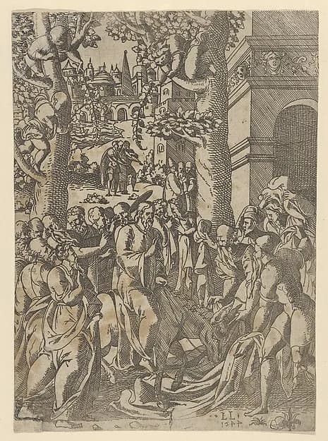 Christ's Entry into Jerusalem by Léonard Limosin depicting Matthew 21