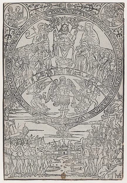 The Last Judgment by Anonymous, Italian, 15th to 16th century depicting Revelation 20