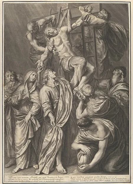 The Last Judgment, from The Passion of Christ, plate 32 by Grégoire Huret depicting Revelation 20