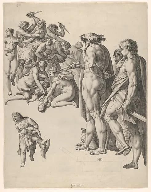 Massacre of the Innocents by Hendrick Goltzius depicting Matthew 2