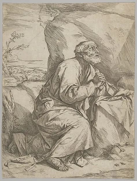 The Penitence of Saint Peter by Jusepe de Ribera (called Lo Spagnoletto) depicting Matthew 4