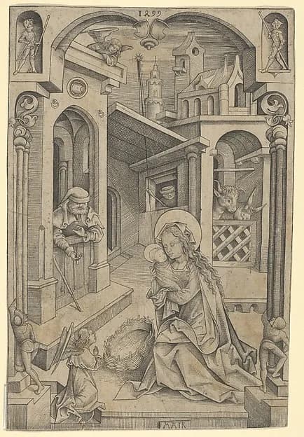 The Nativity by Mair von Landshut depicting Luke 2