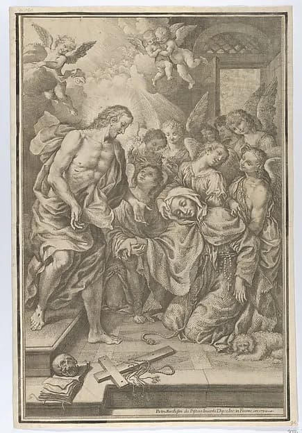 Christ appearing to Saint Margaret of Cortona by Pietro Marchesini depicting John 1