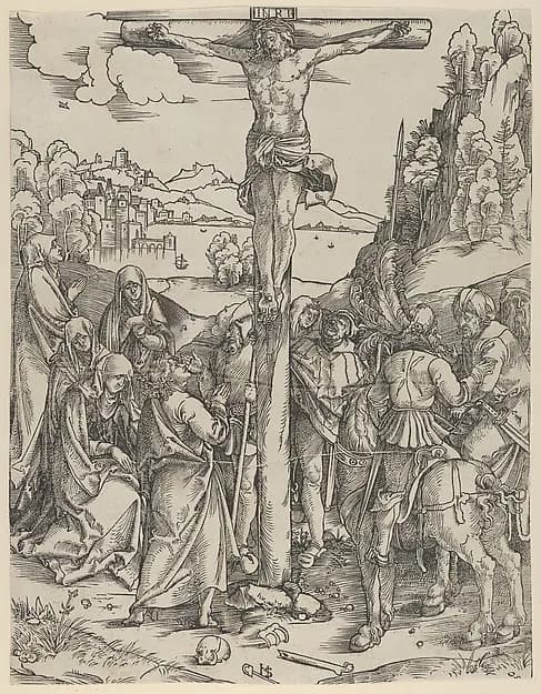 Christ at the Cross by Hans Schäufelein depicting Matthew 27