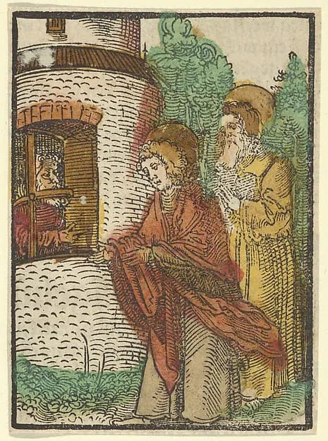 St. John in Prison, from Das Plenarium by Hans Schäufelein depicting Matthew 3