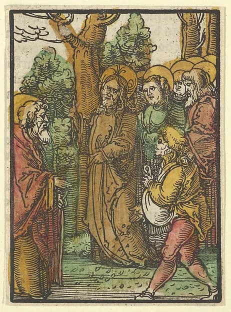 The Parable of the Sower and the Weeds, from Das Plenarium by Hans Schäufelein depicting Matthew 13