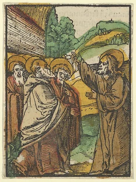 Christ Teaching the Disciples, 2, from Das Plenarium by Hans Schäufelein depicting John 1
