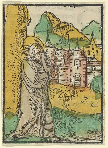 Christ Deploring Jerusalem, from Das Plenarium by Hans Schäufelein depicting John 1
