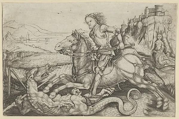 St. George and the Dragon by Master AG depicting Revelation 12