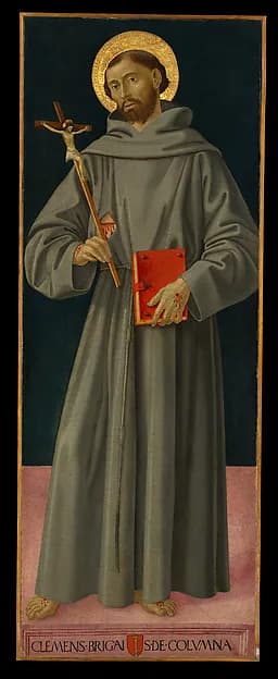 Saint Francis of Assisi by Antoniazzo Romano (Antonio di Benedetto Aquilio) depicting Matthew 5