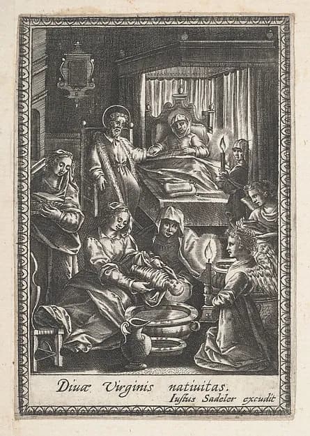 The Birth of the Virgin by Anonymous depicting Luke 2