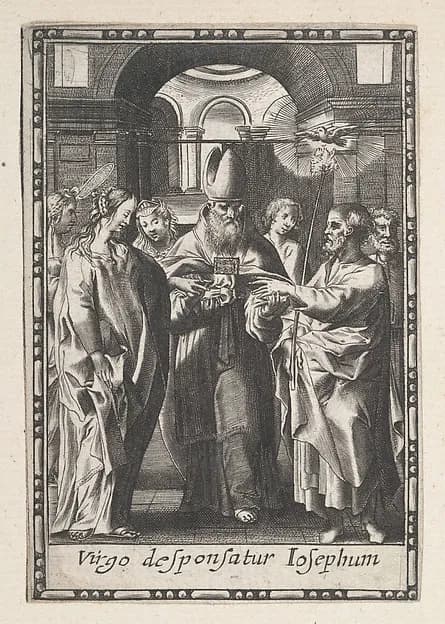 Marriage of the Virgin by Anonymous depicting Luke 1