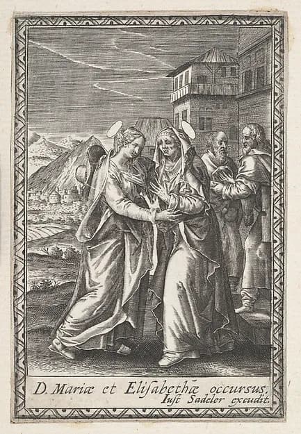 The Visitation by Anonymous depicting Luke 1
