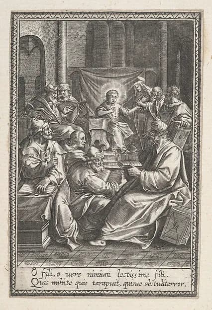 Christ Among the Doctors by Anonymous depicting Luke 2