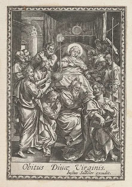 Death of the Virgin by Anonymous depicting Luke 1