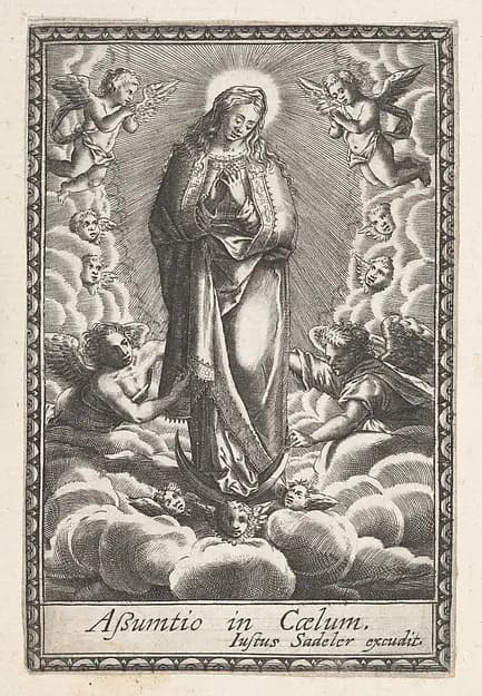 Assumption of the Virgin by Anonymous depicting Luke 1