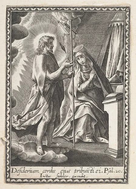 Christ Appearing to His Mother by Anonymous depicting Luke 1