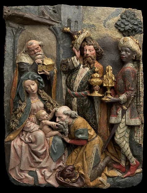 Adoration of the Magi by Anonymous depicting Matthew 2