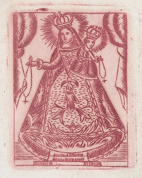 Virgin and Child by Anonymous, Mexican depicting Luke 2