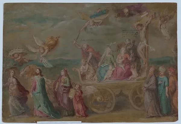 The Triumph of the Word of God, from "Triumph of the Catholic Church" (oil sketch for a painting of the same subject) by Otto van Veen depicting Matthew 27