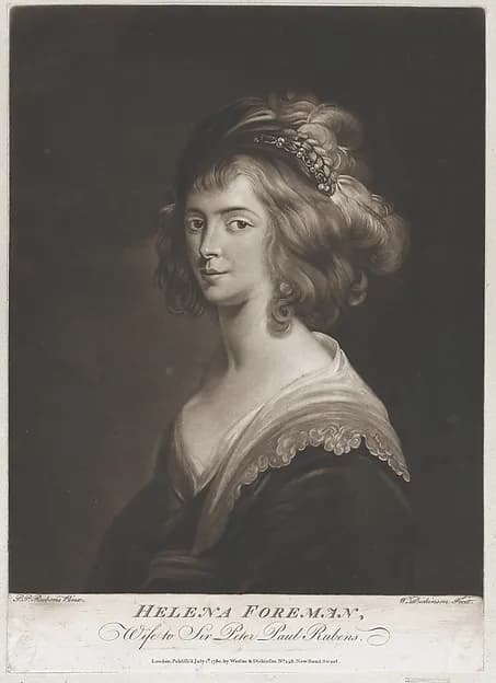 Portrait of Susanna Lunden, sister of Helena Fourment by William Pether depicting Daniel 13