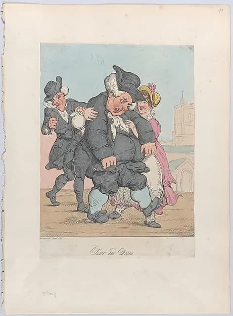 Vicar and Moses by Thomas Rowlandson depicting Exodus 2