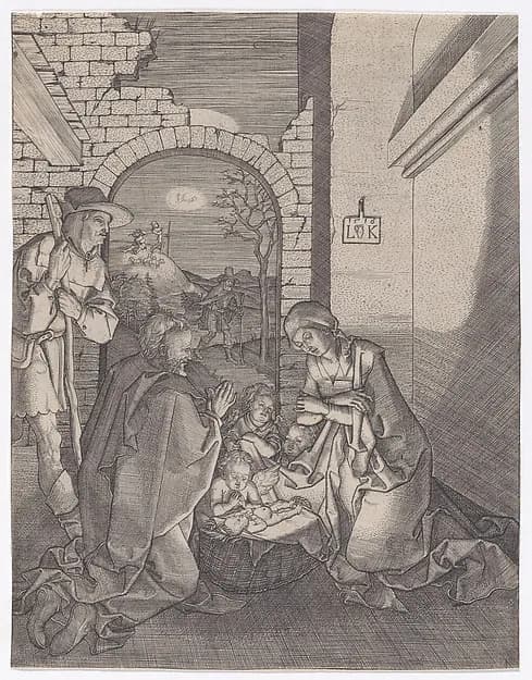 The Nativity by Ludwig Krug depicting Luke 2