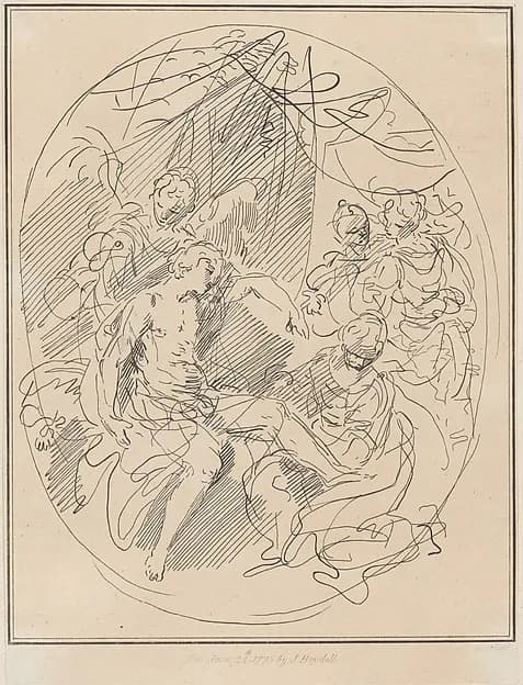 Mary Magdalene washing the feet of Christ by Giuseppe Canale depicting John 13