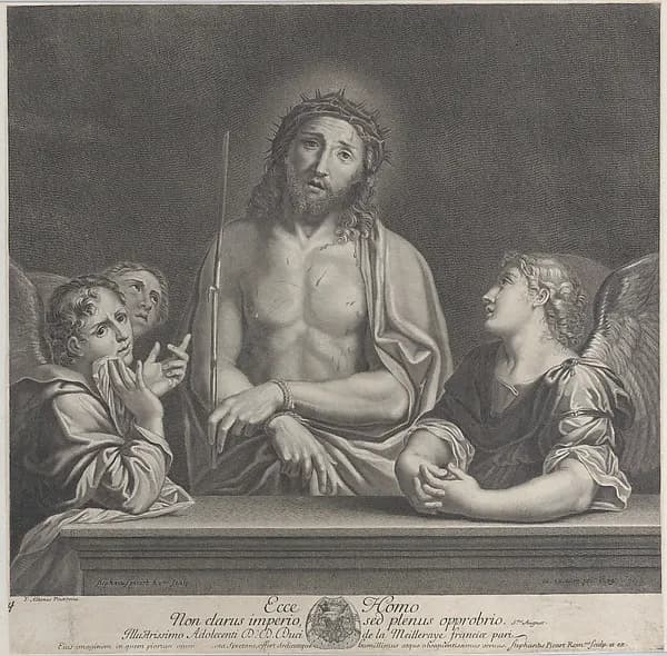 Ecce Homo with three angels by Etienne Picart depicting John 19