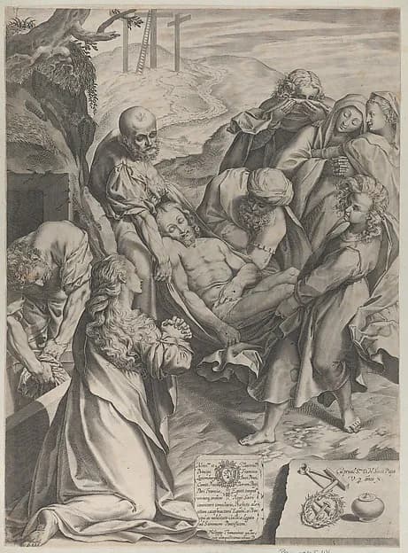 The Entombment by Philippe Thomassin depicting Matthew 27