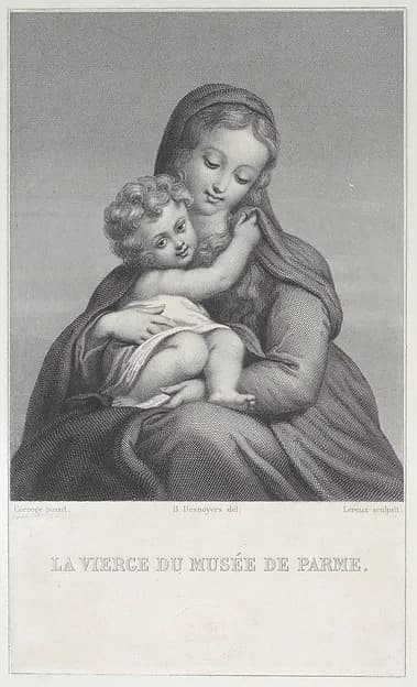 Virgin and Child (La Vierge du Musée de Parme) by Jean Marie Leroux depicting Luke 2