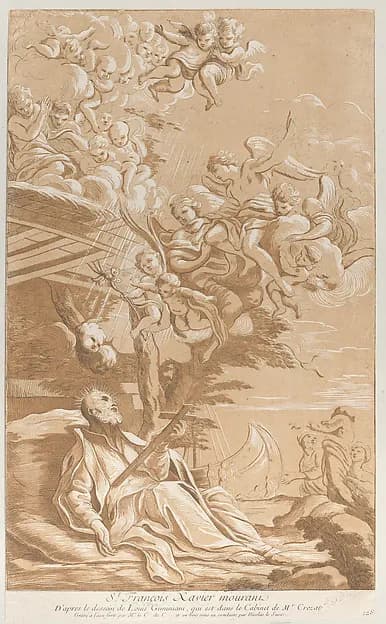 Death of Saint Francis Xavier by Giacinto Gimignani depicting Matthew 5