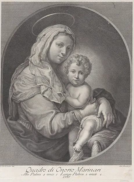 Virgin and Child by Lorenzo Lorenzi depicting Luke 2