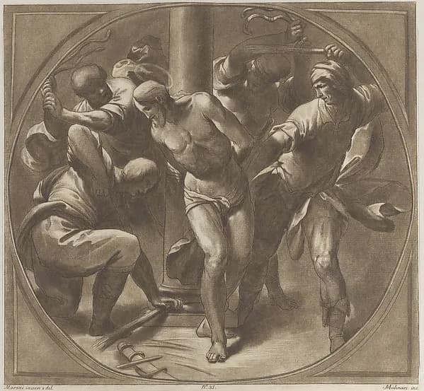 Flagellation of Christ by Stefano Mulinari depicting Matthew 27