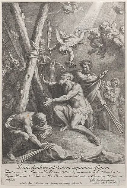 The Martyrdom of Saint Andrew by Michel Corneille the Younger depicting Matthew 4