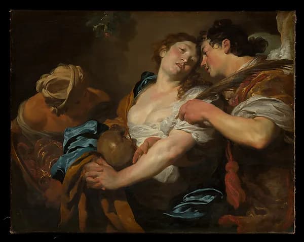 The Temptation of Saint Mary Magdalen by Johann Liss depicting Luke 7