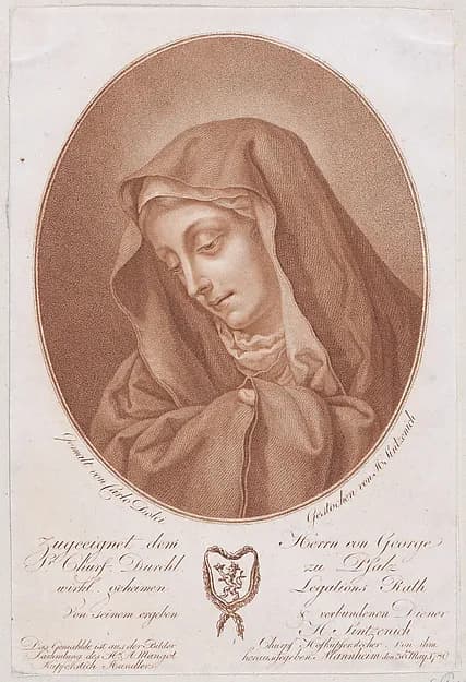 Head of the Madonna by Heinrich Sintzenich depicting Luke 2