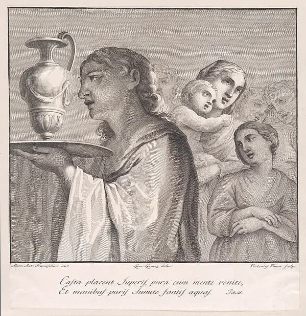 Madonna and child with singing figures in procession by Violante Vanni depicting Luke 2