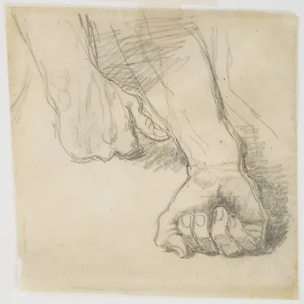 Study of Hands for "Christ Among the Doctors" by Jean Auguste Dominique Ingres depicting Luke 2