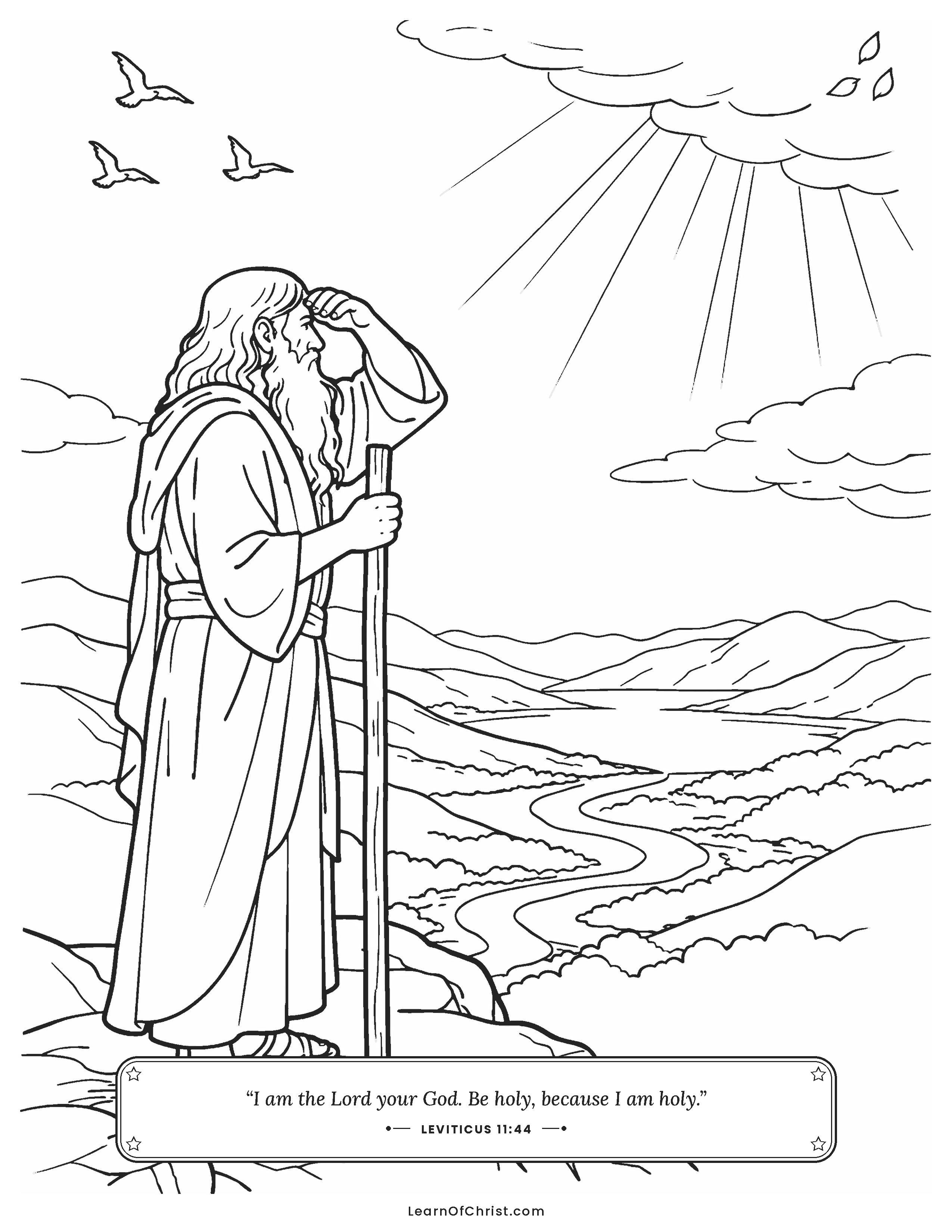 Leviticus 11 coloring page - Set apart as God's special family
