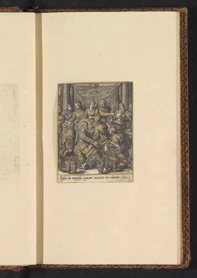 Bruiloft te Kana by Adriaen Collaert depicting John 2
