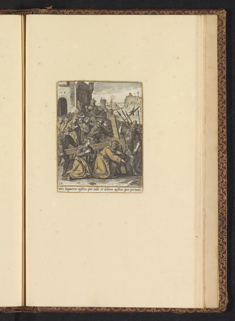 Kruisdraging met de H. Veronica by Adriaen Collaert depicting Matthew 27