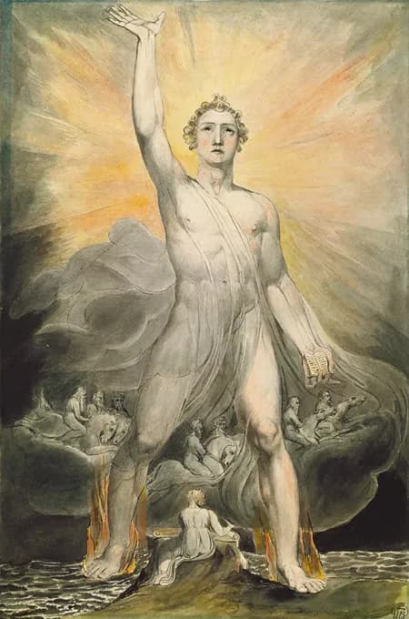The Angel of the Revelation by William Blake depicting Revelation 10:1