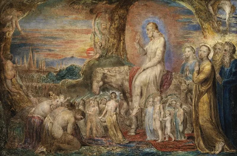 Christ's Entry into Jerusalem by William Blake depicting Matthew 21:1